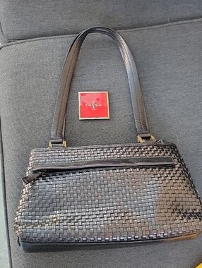 Cole Haan Woven Shoulder Bag in Black